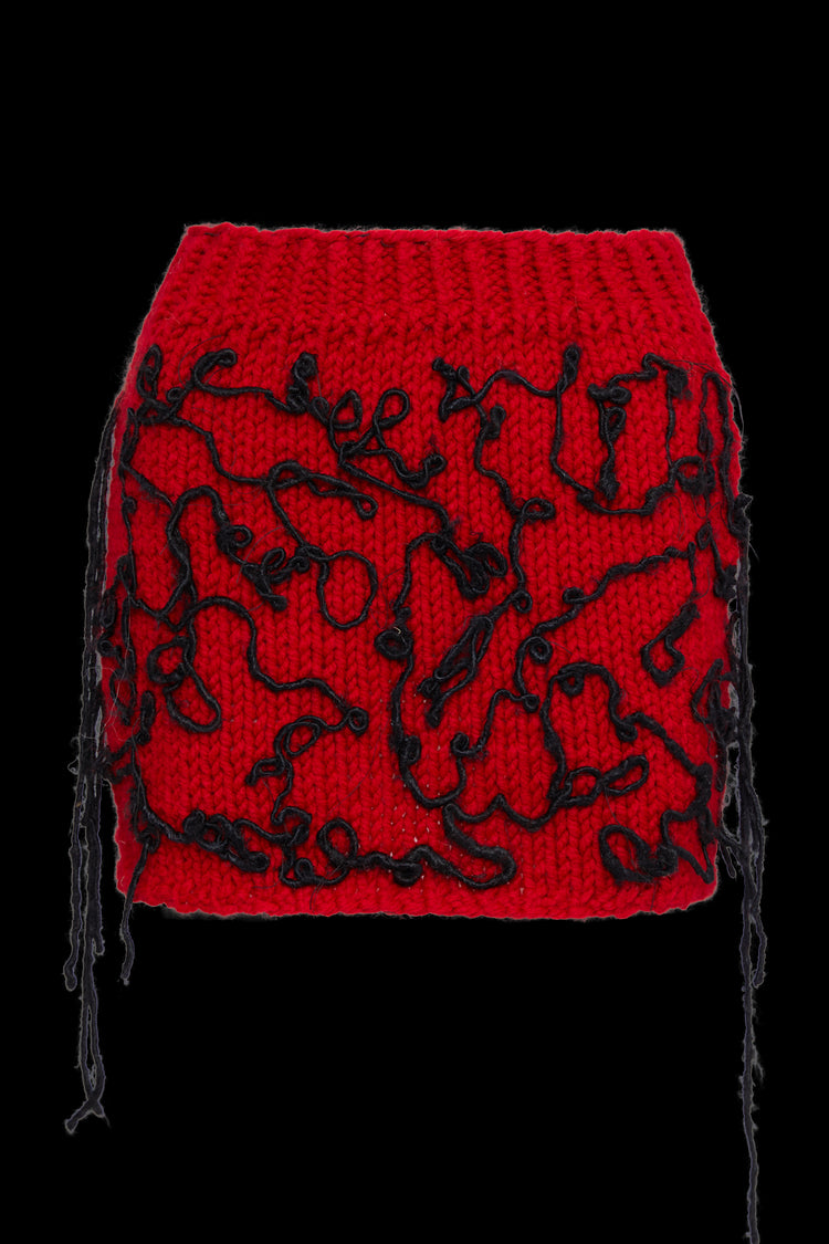 Fire Chunky Knit Skirt - Sarah Regensburger