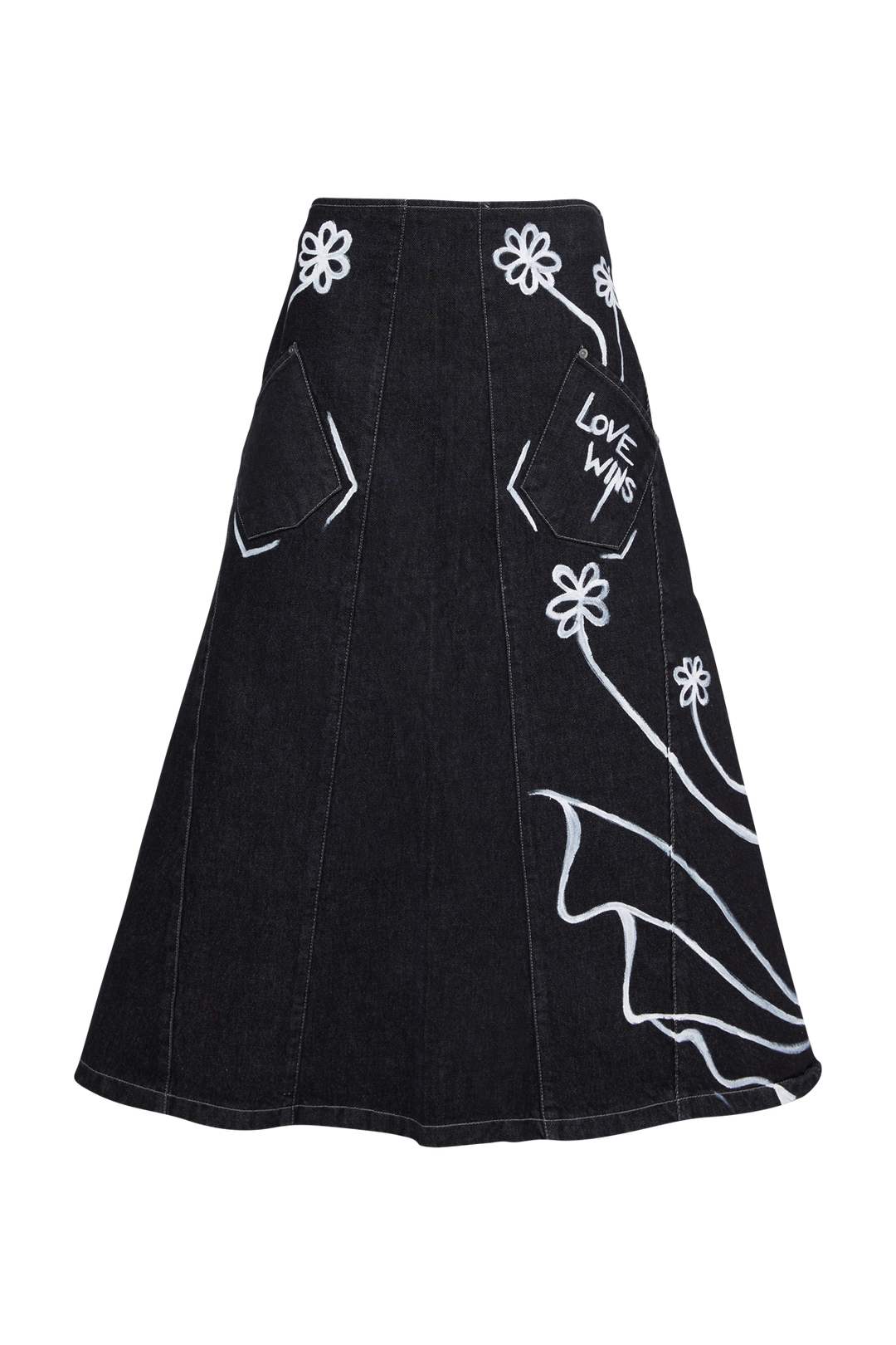 Upcycling Denim Skirt "Love Wins" - Sarah Regensburger