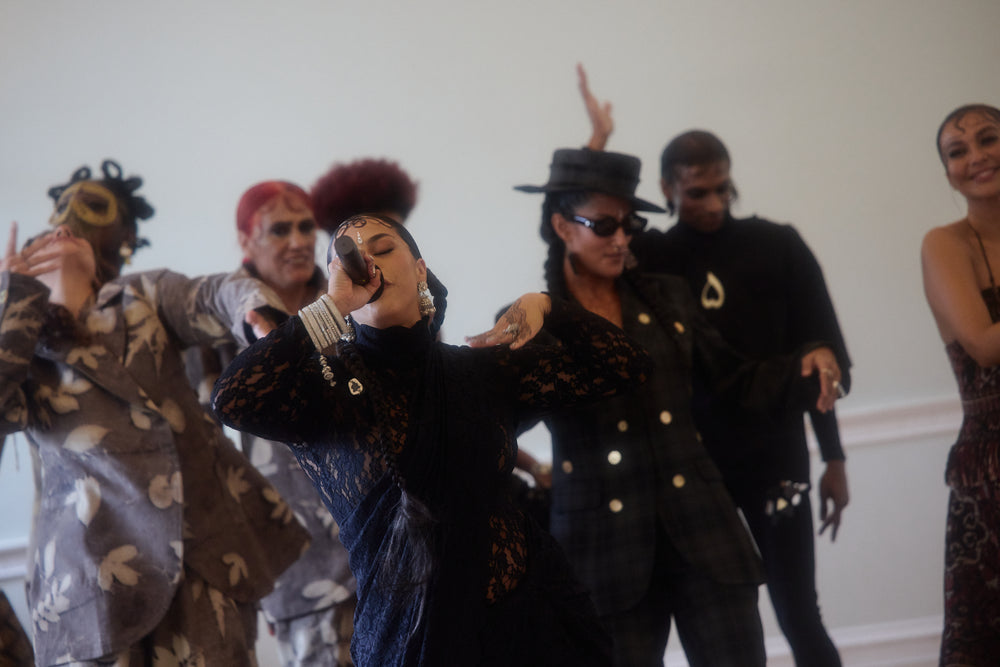 Dancing together at the London Fashion Week presentation