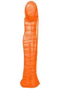 Orange Hooded Dress - Sarah Regensburger