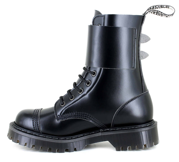 Unique Boots with 2 buckles made in high quality vegan material. Made in the UK.