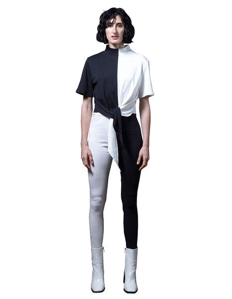 A classic vegan legging with a black and white twist.