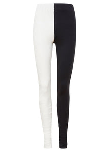 A classic vegan legging with a black and white twist.