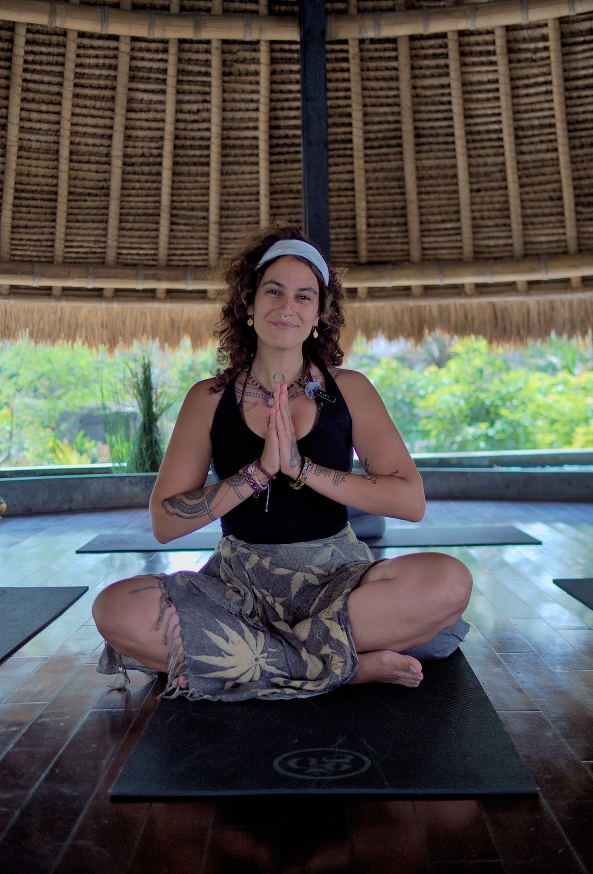 Sarah seated in Bali